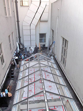 view of pinnacle 350 skylight at 450 post street case study