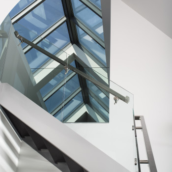 Structural Ride Skylight in Staircase