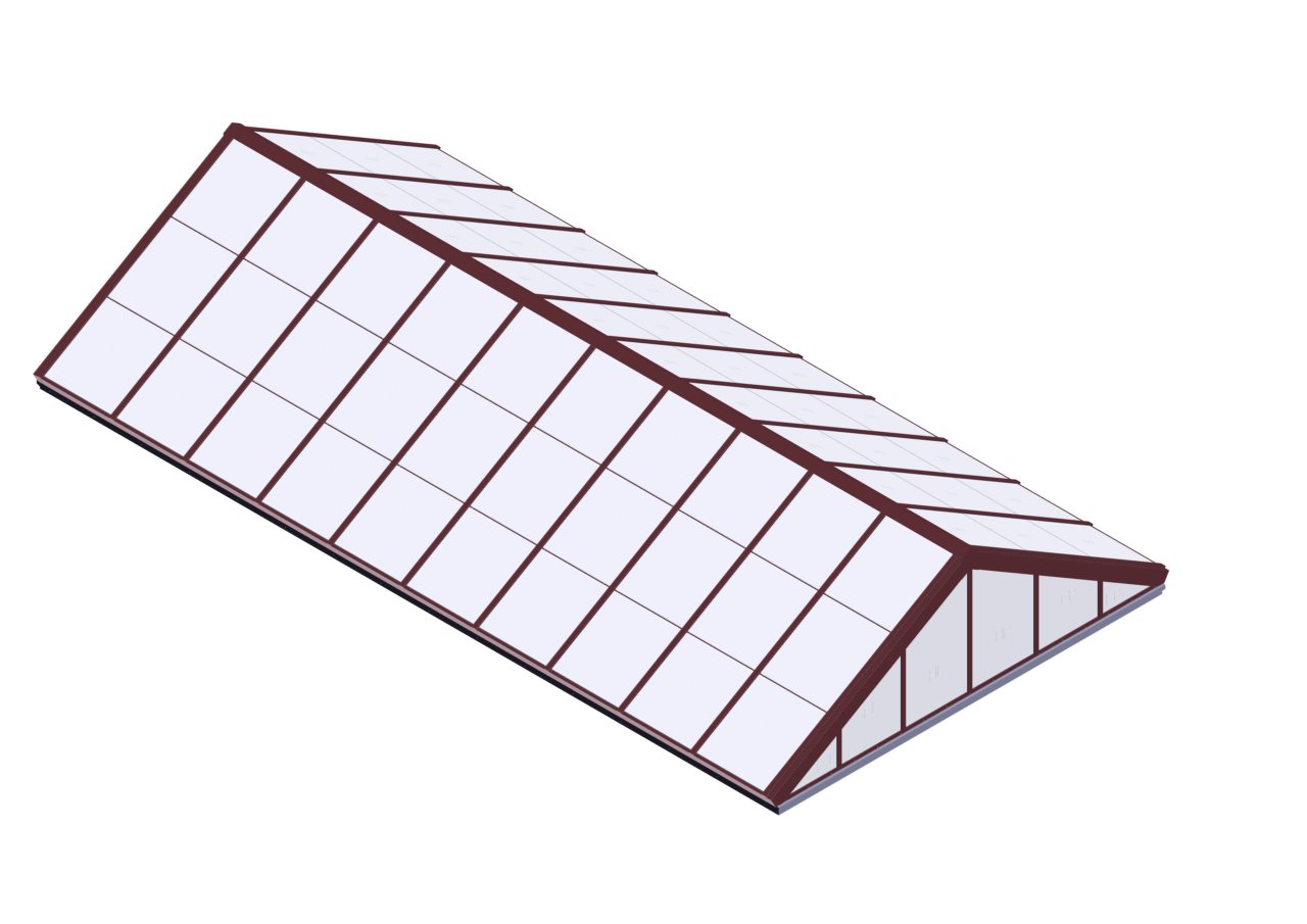 DOUBLE PITCH POLY MODELS_BRICK RED Polycarbonate Double Pitch - Brick Red