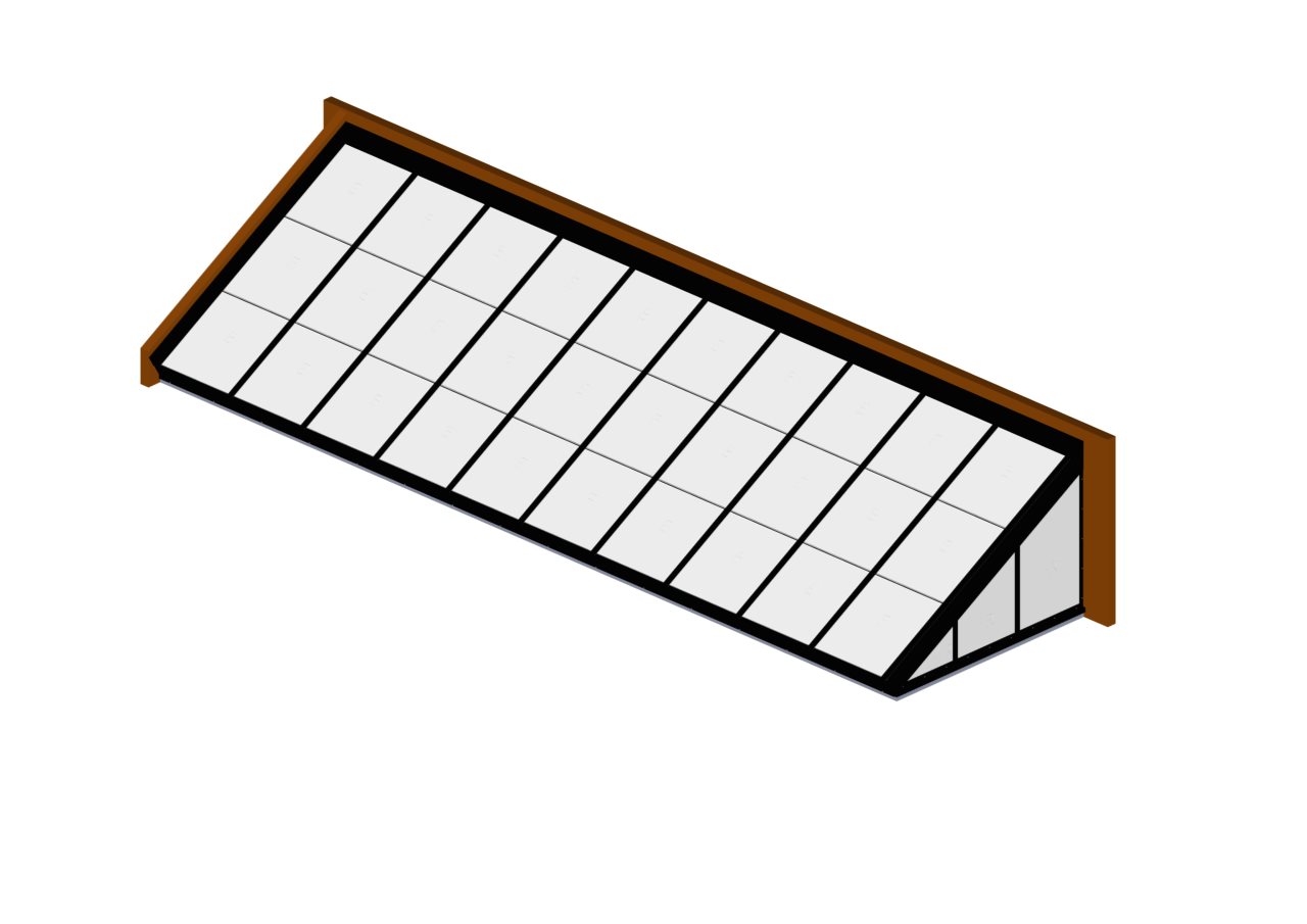 LEAN-TO POLY MODEL_BLACK Black Polycarbonate Lean-To