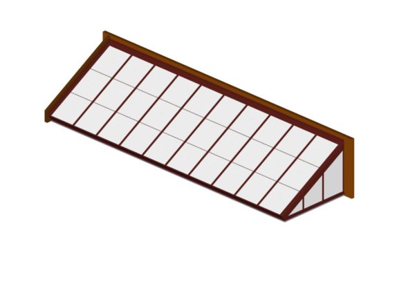 Brick Red Polycarbonate Lean-To