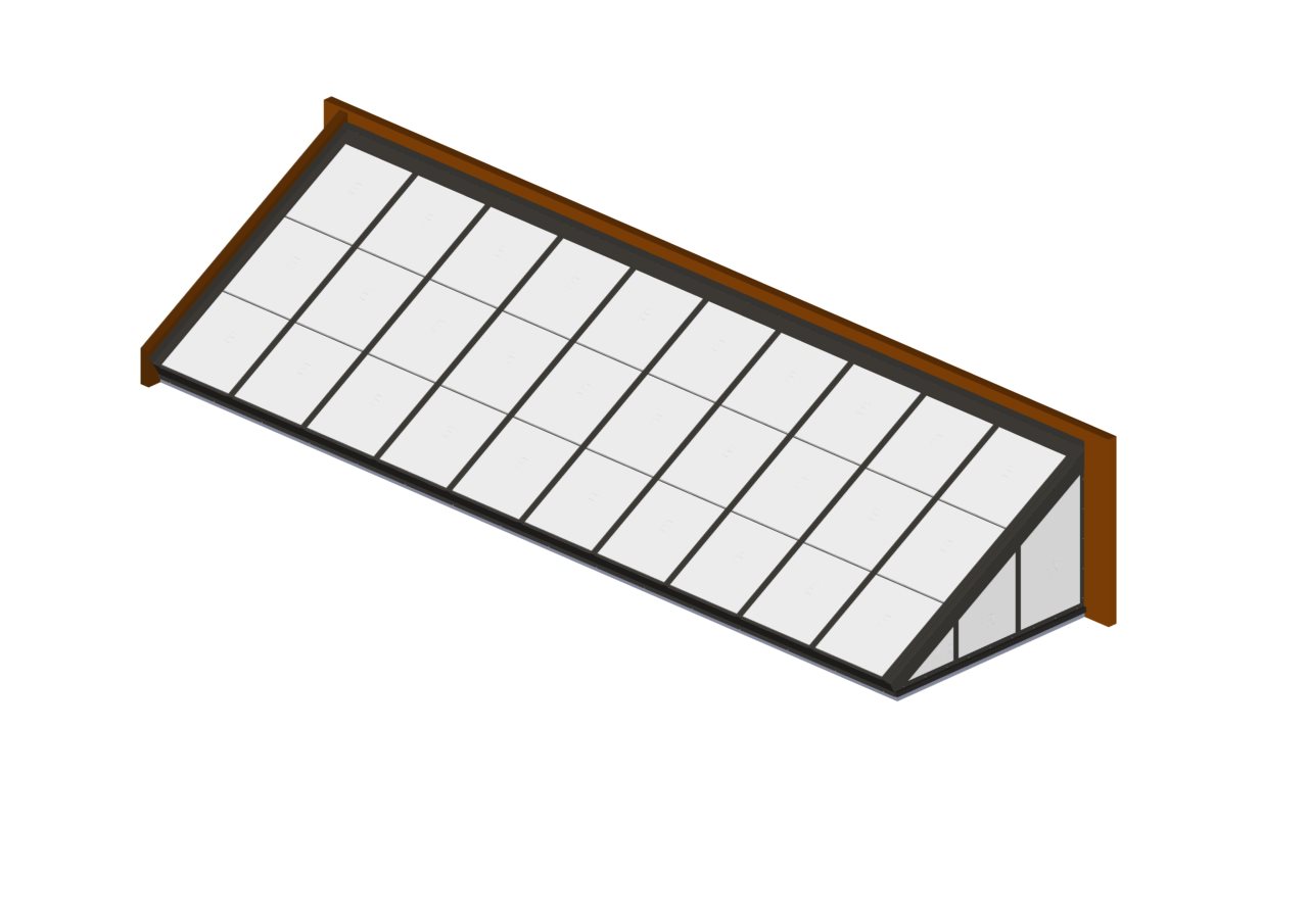 LEAN-TO POLY MODEL_COLONIAL GRAY Colonial Gray Polycarbonate Lean-To