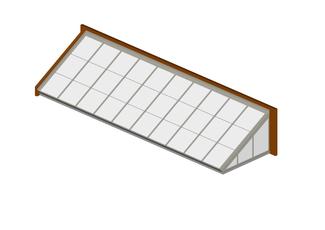 LEAN-TO POLY MODEL_COLONIAL WHITE Colonial White Polycarbonate Lean-To