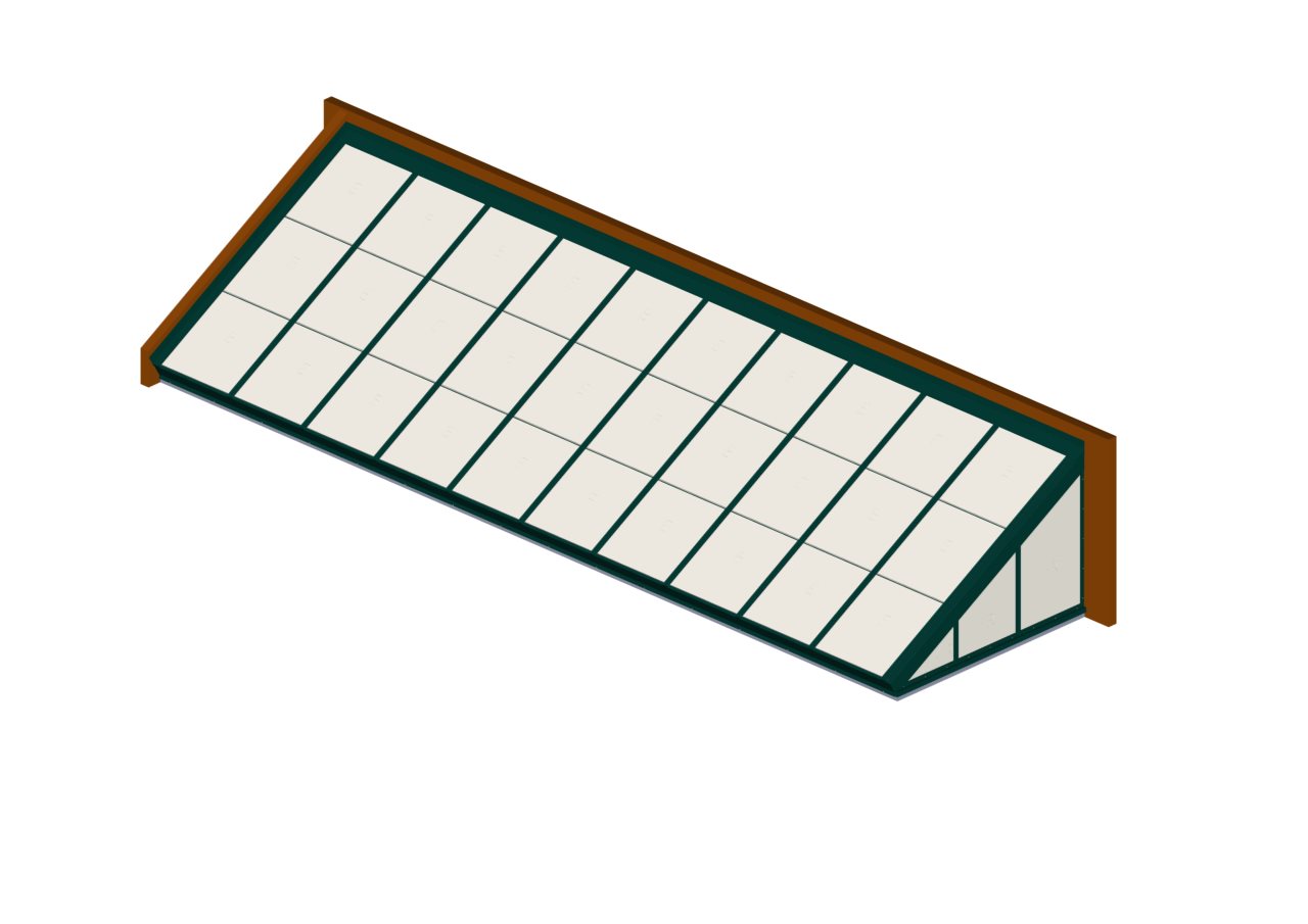 LEAN-TO POLY MODEL_INTERSTATE GREEN Interstate Green Polycarbonate Lean-To