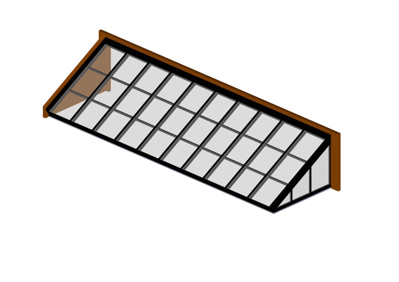 Lean To - Glass Lean To Black