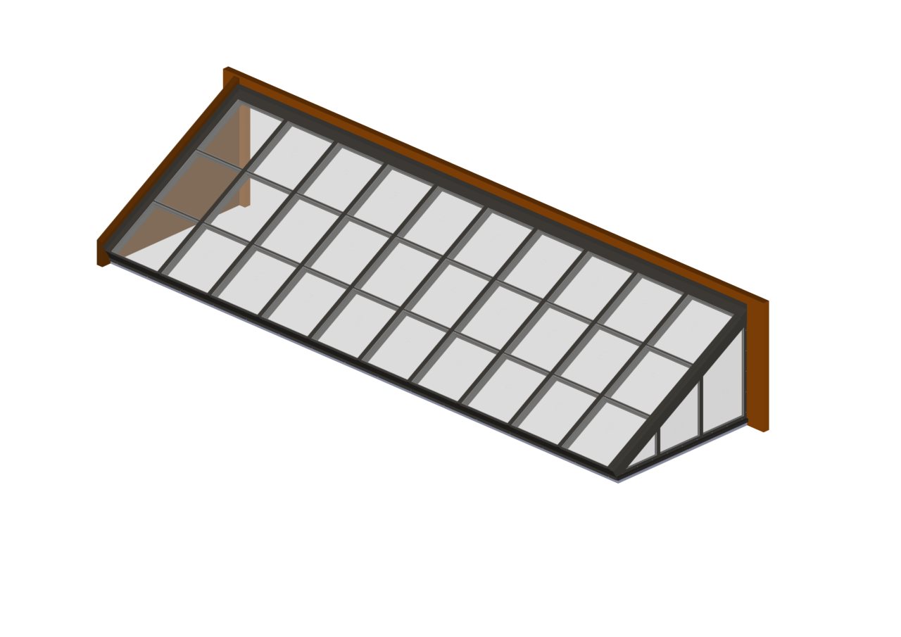LT_COLONIAL GRAY glass lean to colonial gray color option