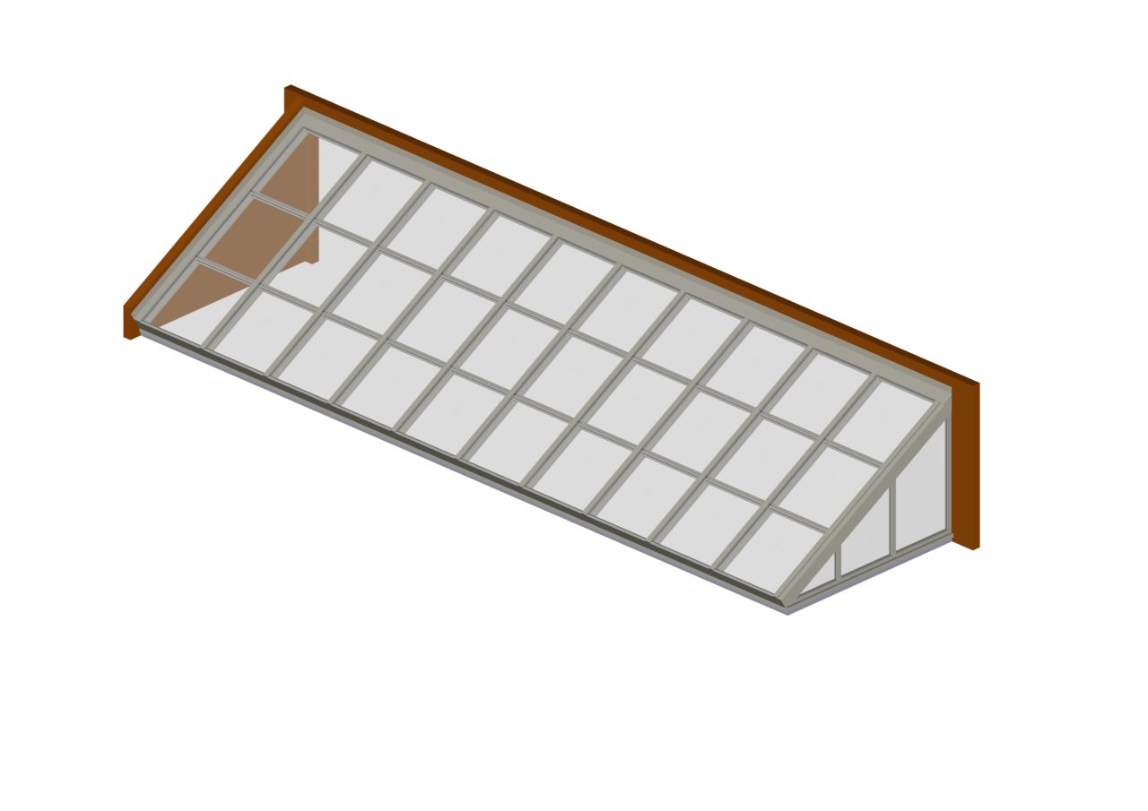LT_COLONIAL WHITE glass lean to colonial white color option