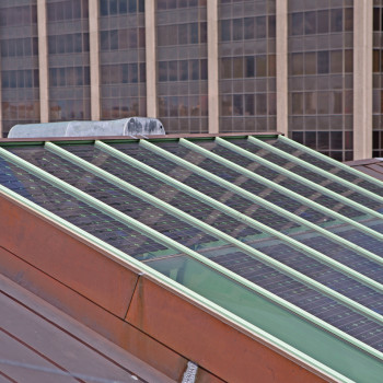 Exterior - Pinnacle Single Pitch with Photovoltaic Glass