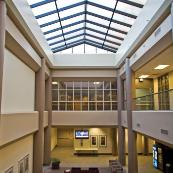 North Fulton Hospital Interior - Double Pitch with 25mm Bronze Polycarbonate