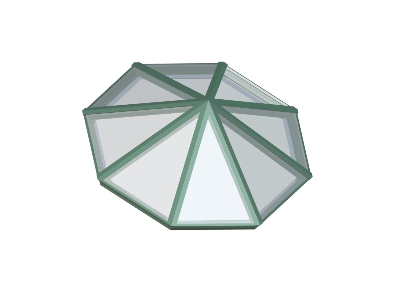 OPY_AGED COPPER Octagonal Pyramid Copper