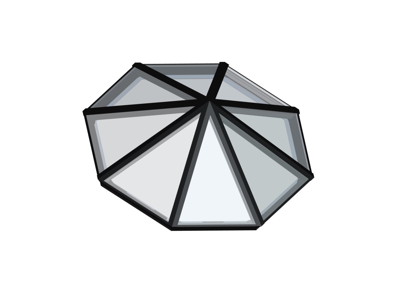 OPY_BLACK Octagonal Pyramid Black