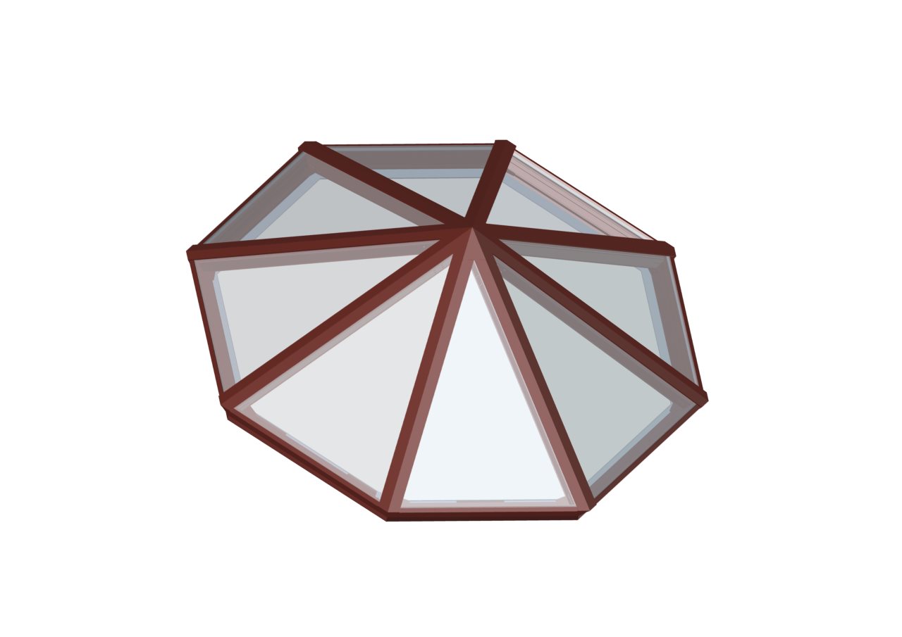 OPY_BRICK RED Octagonal Pyramid Brick Red