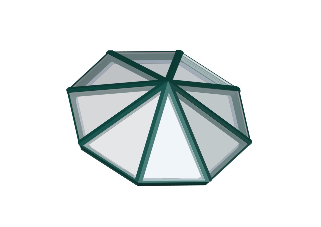 OPY_INTERSTATE GREEN Octagonal Pyramid Insterstate Green