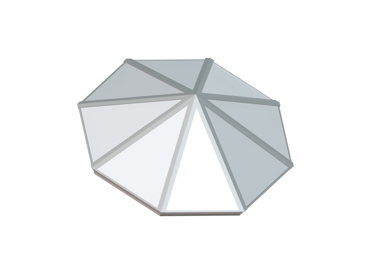OPY_POLY_BONE WHITE Octagonal Pyramid - Polycarbonate Bone White