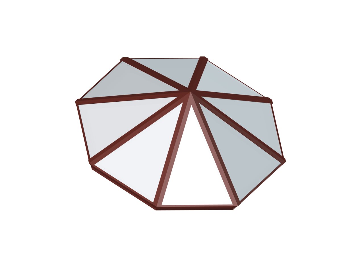 OPY_POLY_BRICK RED Octagonal Pyramid - Polycarbonate Brick Red