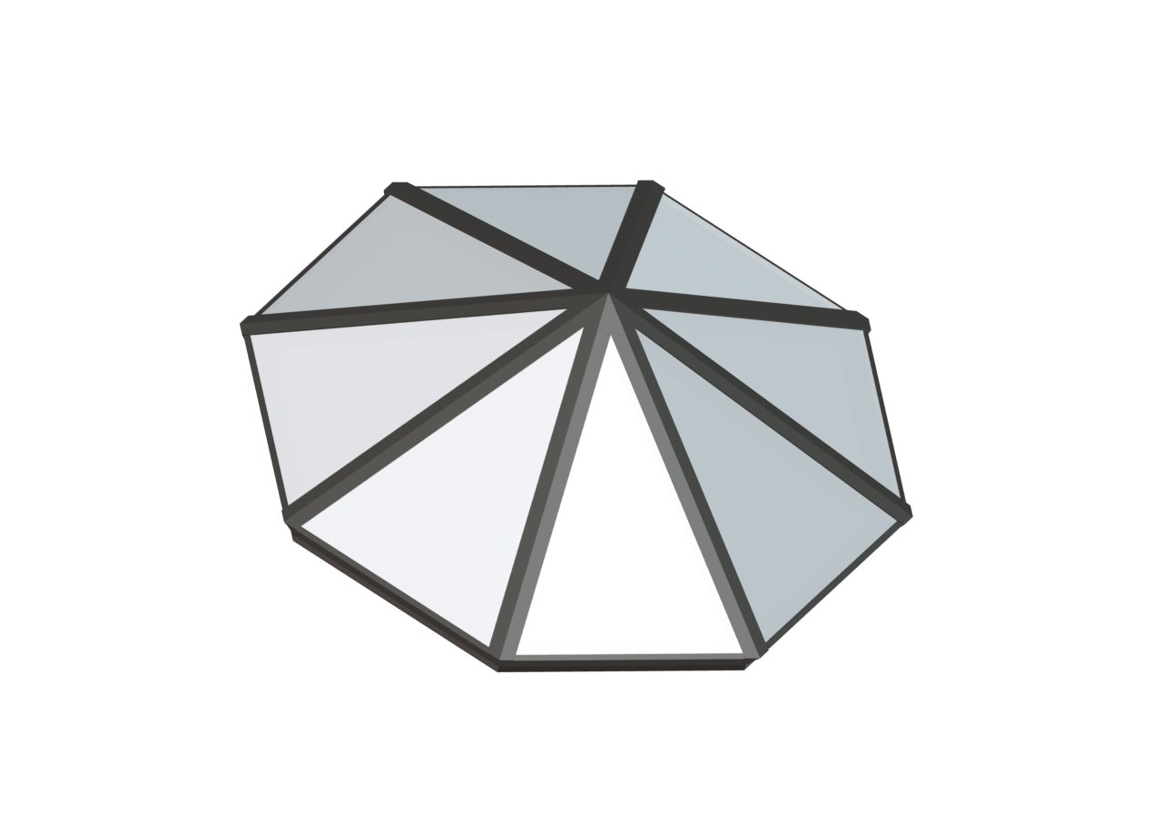 OPY_POLY_COLONIAL GRAY Octagonal Pyramid - Polycarbonate Colonial Gray