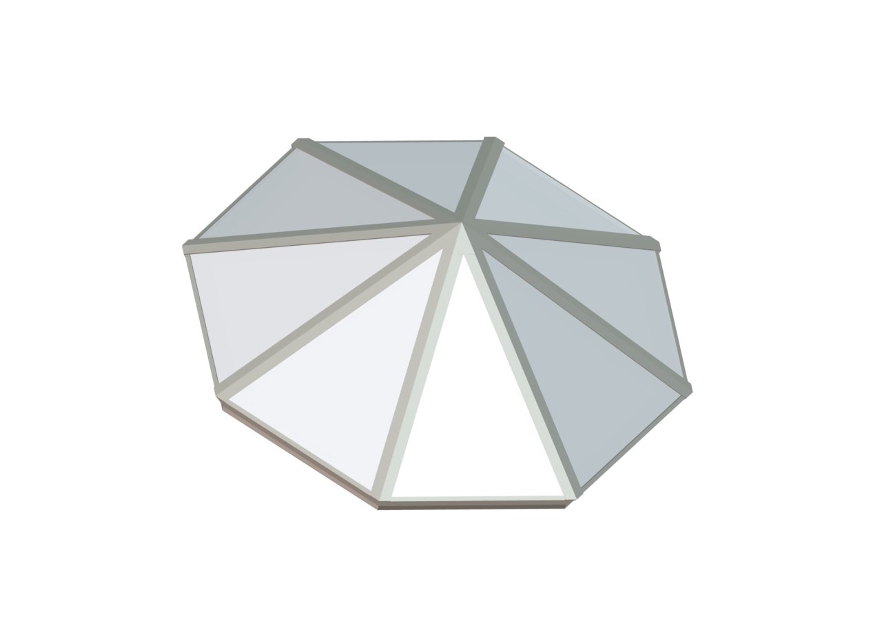 OPY_POLY_COLONIAL WHITE Octagonal Pyramid - Polycarbonate Colonial White