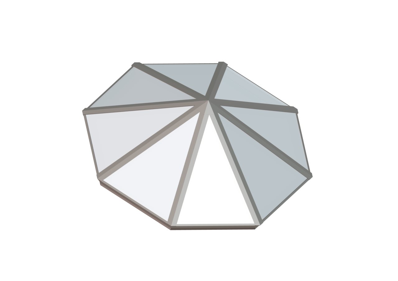 OPY_POLY_SANDSTONE Octagonal Pyramid - Polycarbonate Sandstone
