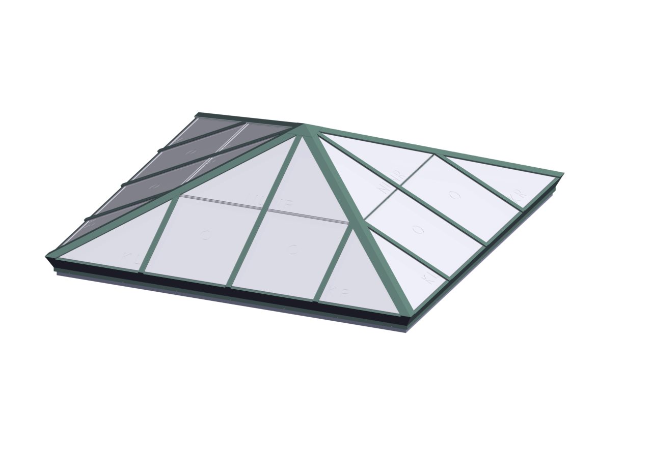 POLY_PY_AGED COPPER Square Pyramid - Polycarbonate Aged Copper