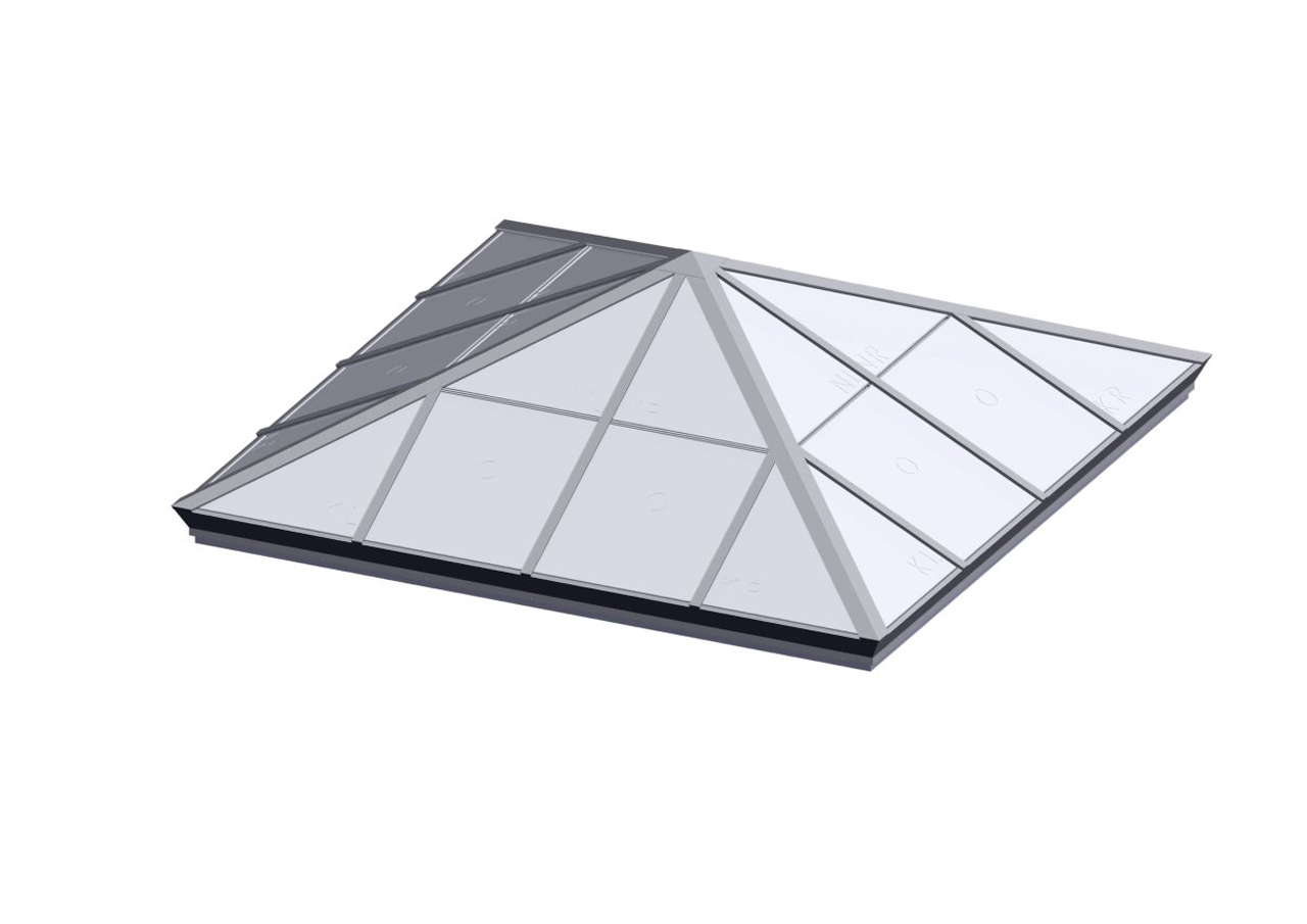 POLY_PY_BONE WHITE Square Pyramid - Polycarbonate Bone White