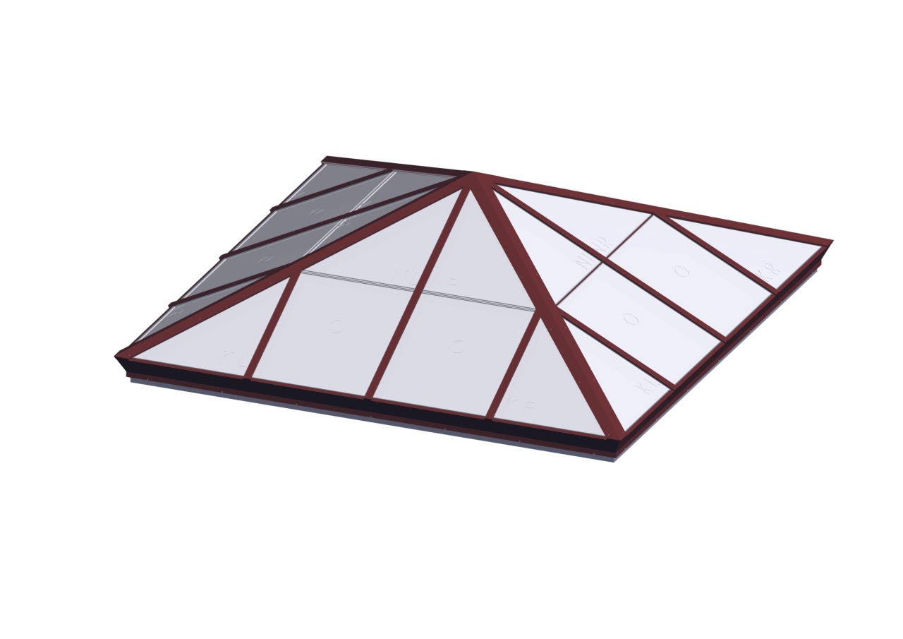 POLY_PY_BRICK RED Square Pyramid - Polycarbonate Brick Red