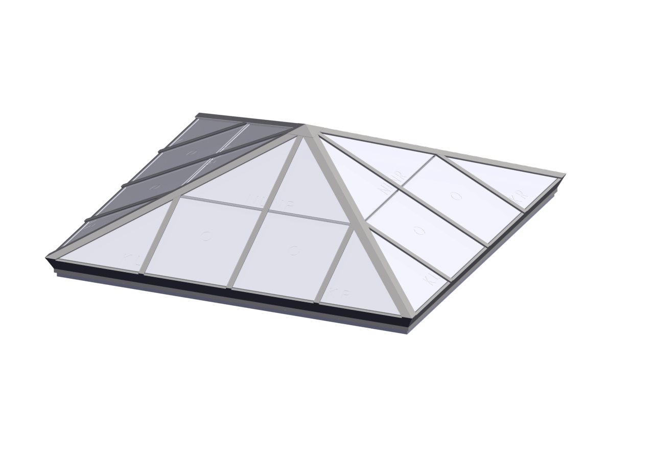 POLY_PY_COLONIAL WHITE Square Pyramid - Polycarbonate Colonial White