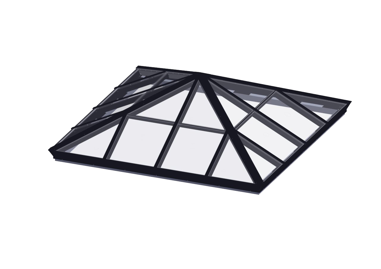 Pyramid Square - Glass Square Black Pyramid