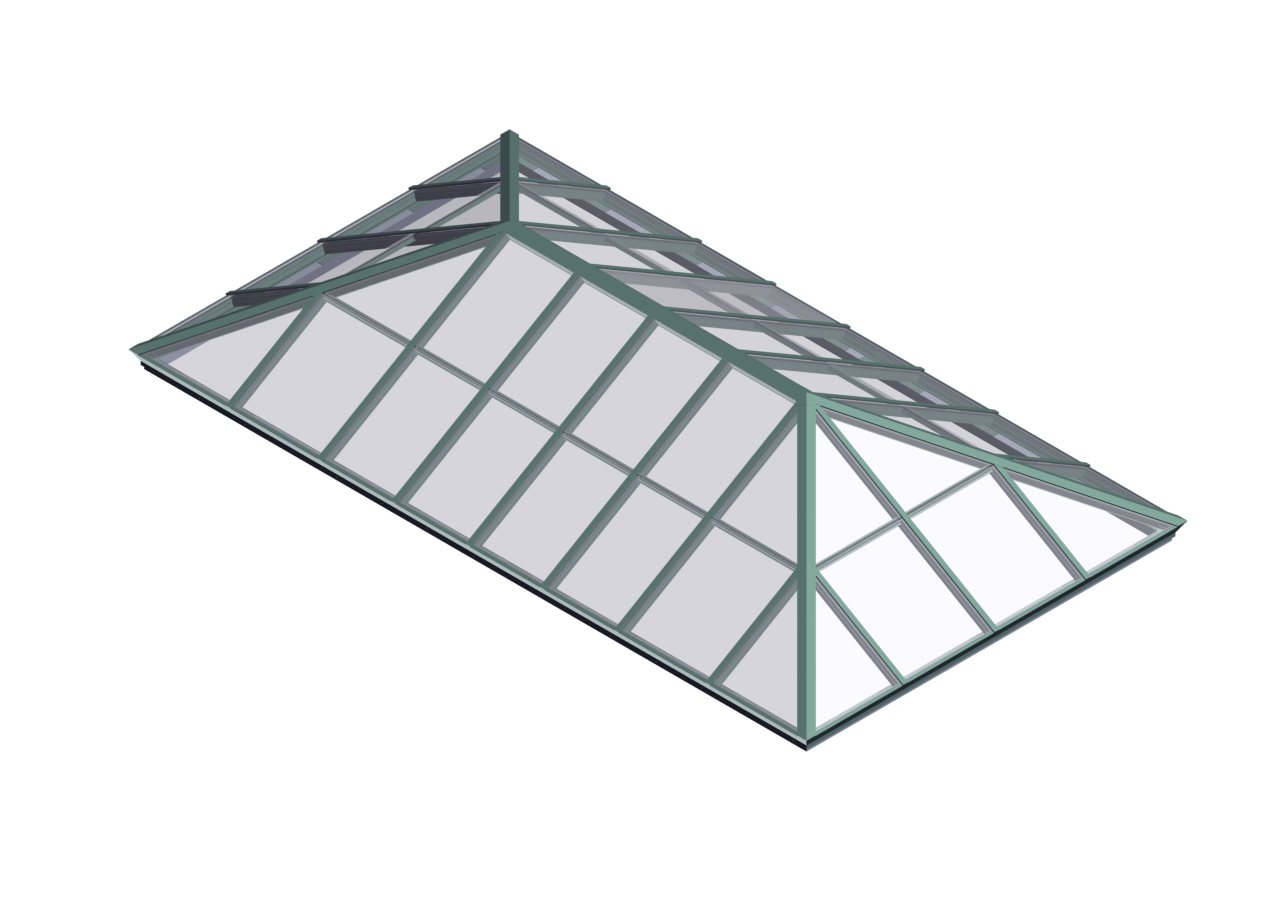 PYH_AGED COPPER glass extended pyramid aged copper color option