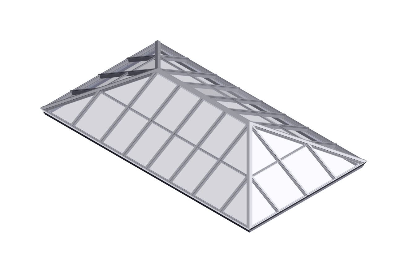 PYH_BONE WHITE glass extended pyramid bone white color option