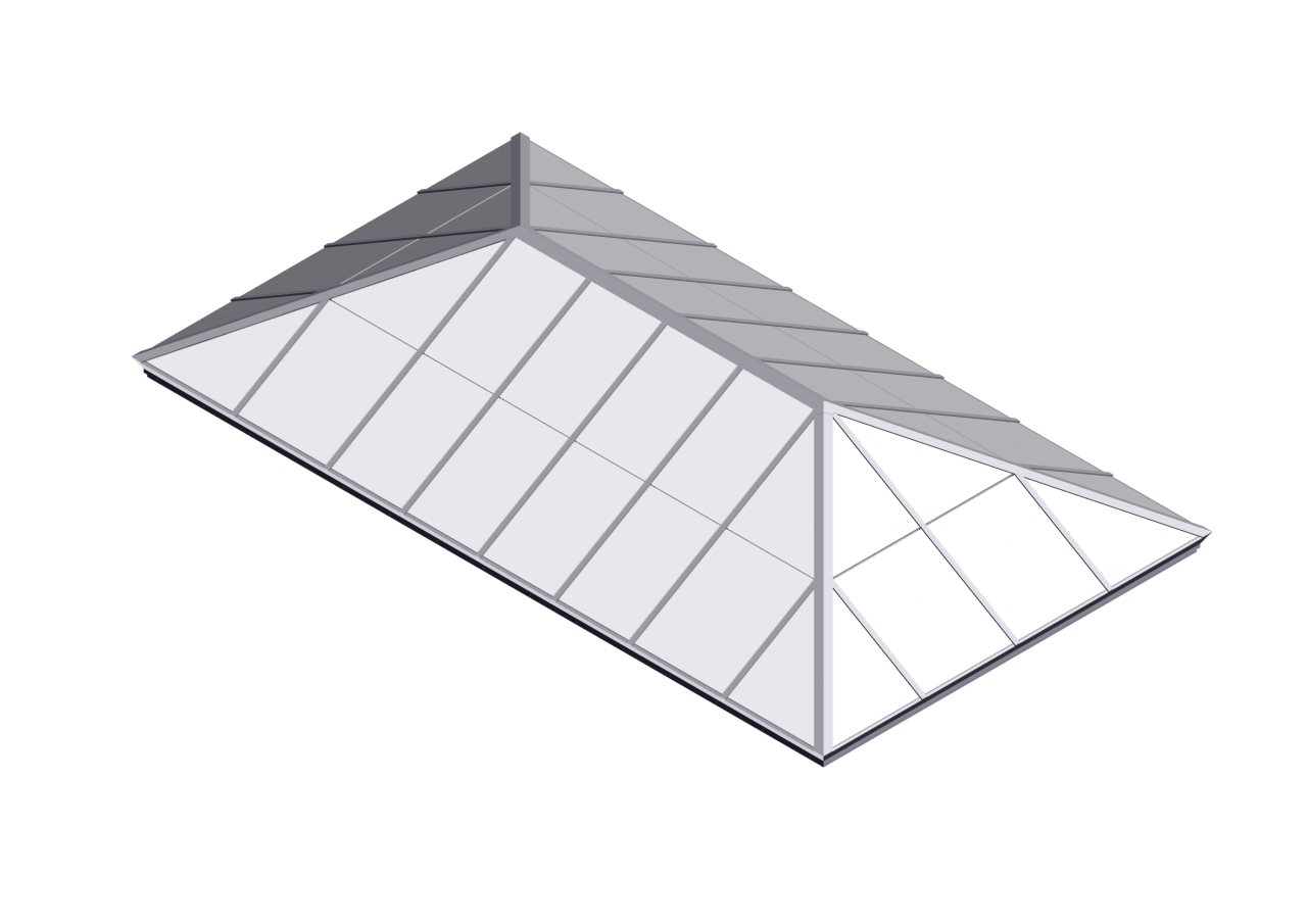 PYH_POLY MODEL_BONE WHITE White Polycarbonate Extended Pyramid