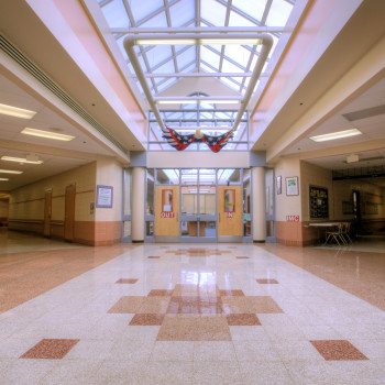 Energy Efficient Skylights IN Judith A. Resnick School Entrance