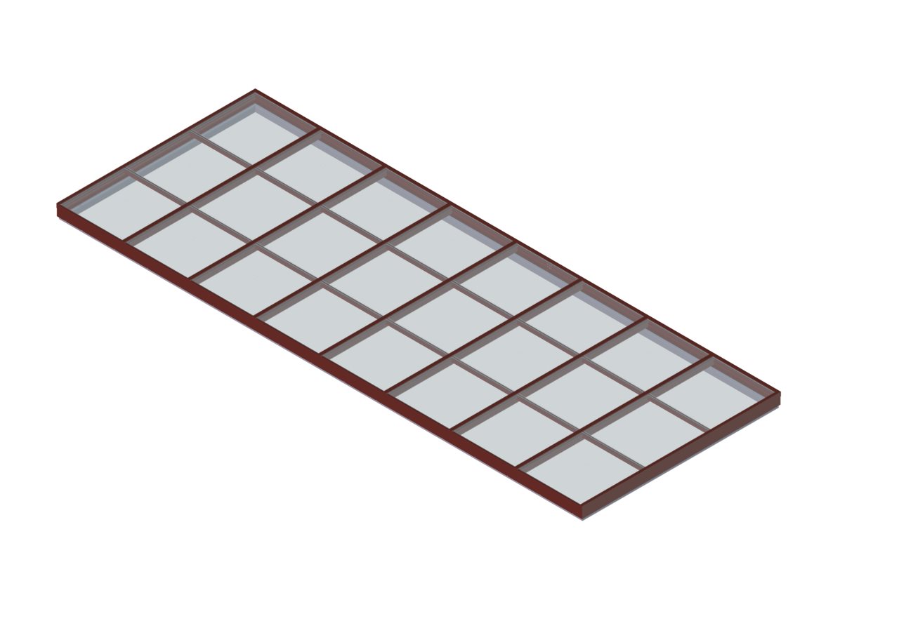SINGLE PITCH_BRICK RED glass single pitch brick red color option