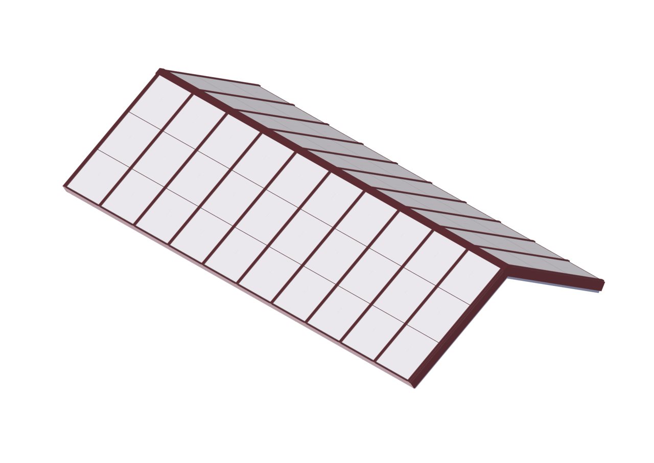 SR POLY MODELS_BRICK RED Poly Carbonate Structural Ridge - Brick Red
