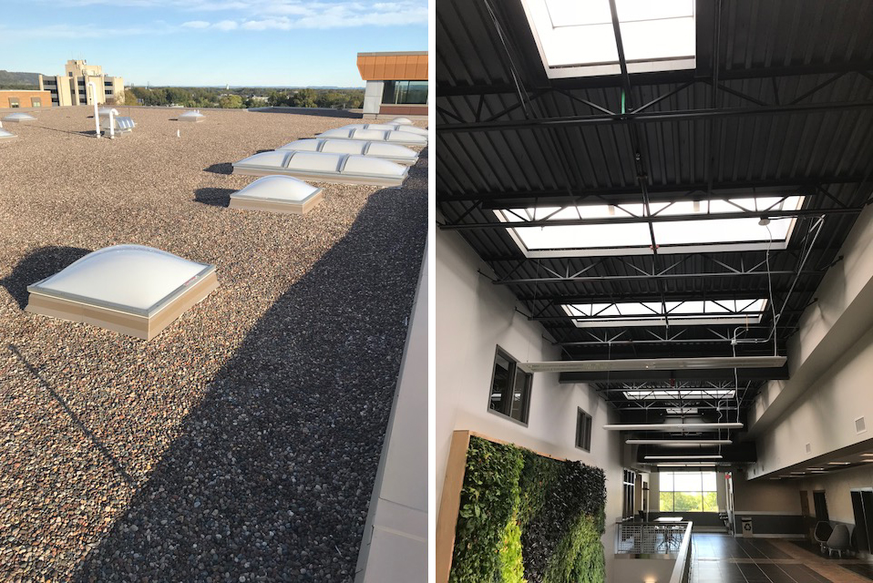 Deck Mount Unit Skylights, Barrel Vaults with Formed Ends